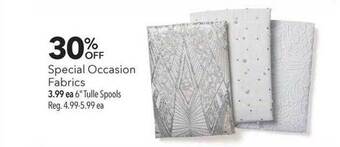 JOANN Special occasion fabrics offer