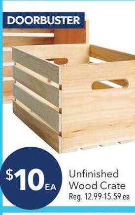 JOANN Unfinished wood crate offer
