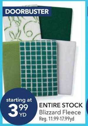 JOANN Blizzard fleece offer