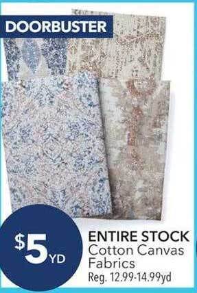 JOANN Cotton canvas fabrics offer