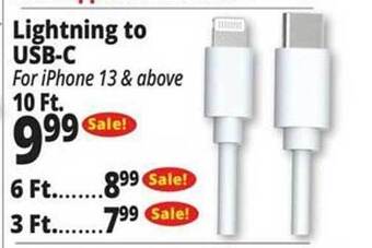Ocean State Job Lot Lightning to usb-c offer