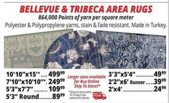 Ocean State Job Lot Bellevue & tribeca area rugs offer
