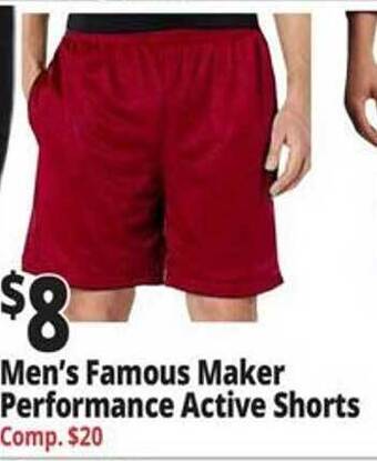 Ocean State Job Lot Men's famous maker performance active shorts offer