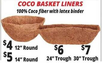 Ocean State Job Lot Coco basket liners offer
