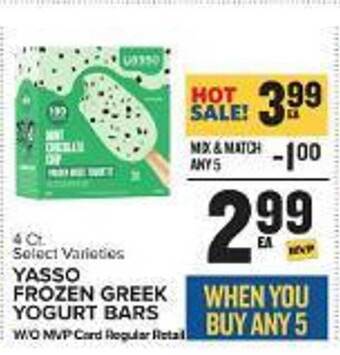 Food Lion Yasso frozen greek yogurt bars offer