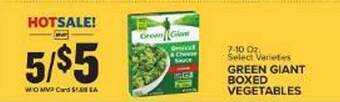Food Lion Green giant boxed vegetables offer