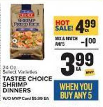 Food Lion Tastee choice shrimp dinners offer