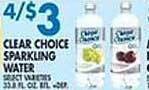 Associated Clear choice sparkling water offer