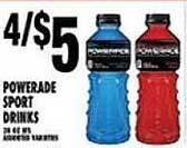 Associated Powerade sport drinks offer