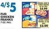 Associated Fud chicken franks offer