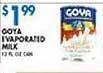 Associated Goya evaporated milk offer