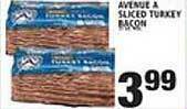 Associated Avenue a sliced turkey bacon offer