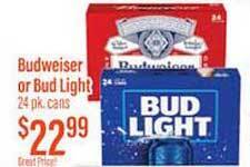 Germantown Fresh Market Budweiser or bud light offer