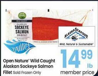 Safeway Open nature wild caught alaskan sockeye salmon fillet offer