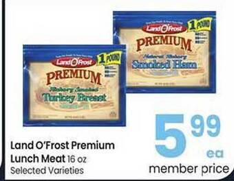 Safeway Land o'frost premium lunch meat offer
