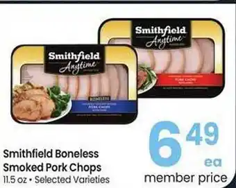Safeway Smithfield boneless smoked pork chops offer