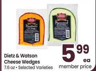 Safeway Dietz & watson cheese wedges offer