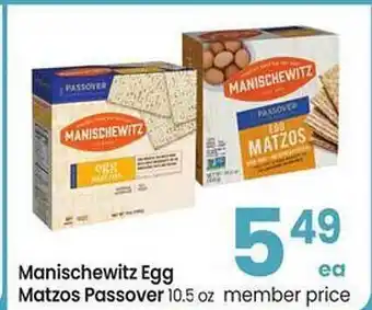 Safeway Manischewitz egg matzos passover offer