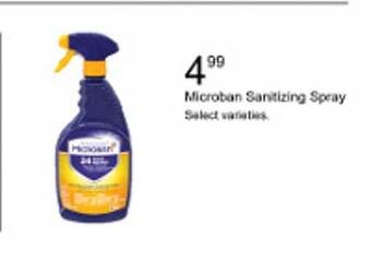Walgreens Microban sanitizing spray offer