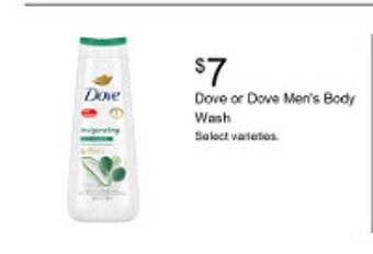 Walgreens Dove or dove men's body wash offer