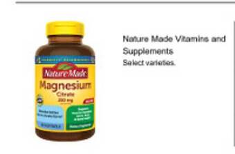 Walgreens Nature made vitamins and supplements offer