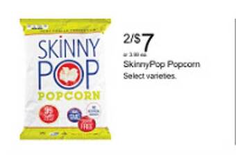 Walgreens Skinnypop popcorn offer