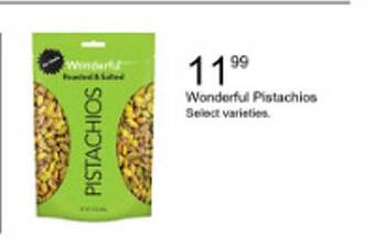 Walgreens Wonderful pistachios offer