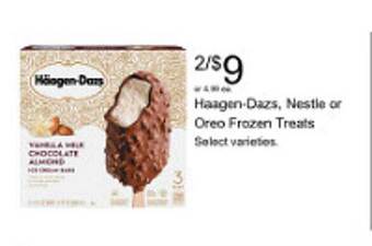 Walgreens Haagen-dazs, nestle or oreo frozen treats offer