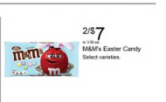 Walgreens M&m's easter candy offer