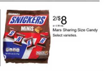Walgreens Mars sharing size candy offer
