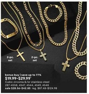 JC Penney Cubic zirconia & stainless steel offer