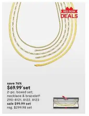 JC Penney 2-pc boxed set: necklase & bracelet offer
