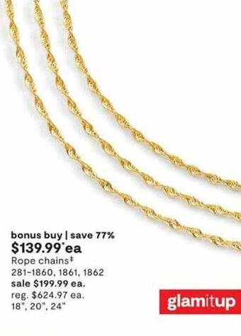 JC Penney Rope chains offer