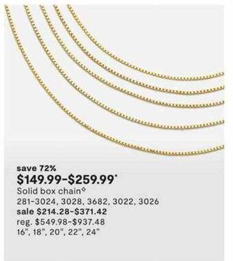 JC Penney Solid box chain offer