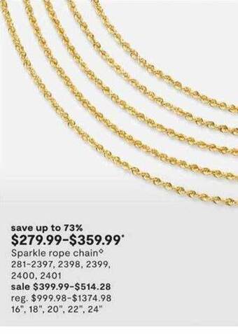 JC Penney Sparkle rope chain offer