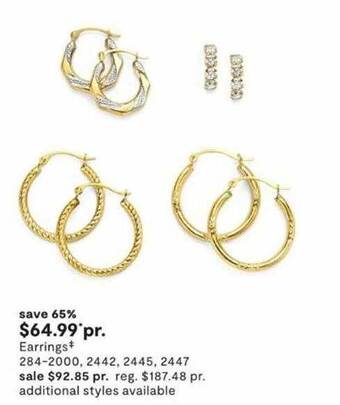 JC Penney Earrings offer