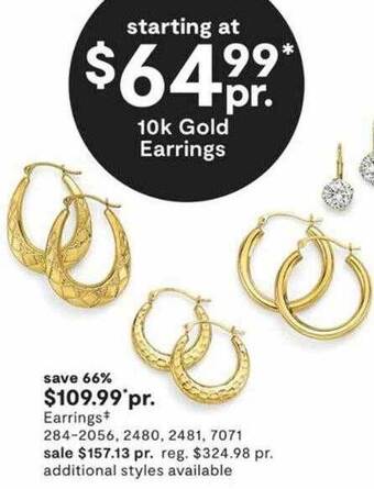 JC Penney Earrings offer