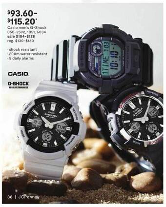 JC Penney Casio men's g-shock offer