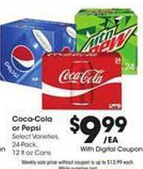Kroger Coca-cola or pepsi offer