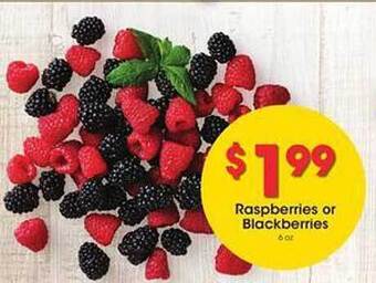 Kroger Raspberries or blackberries offer