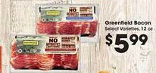 Kroger Greenfield bacon offer