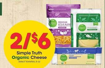 Kroger Simple truth organic cheese offer