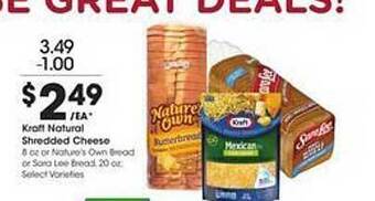 Kroger Kraft natural shredded cheese offer
