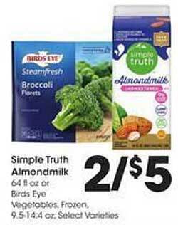 Kroger Simple truth almondmilk offer