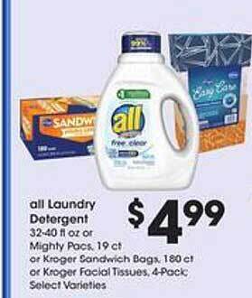 Kroger All laundry detergent offer