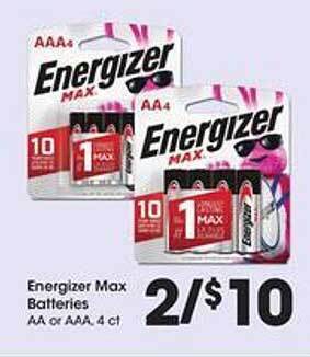 Kroger Energizer max batteries offer