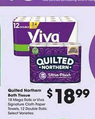 Kroger Quilted northern bath tissue offer