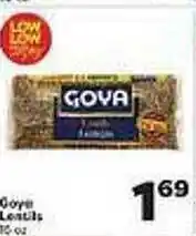Weis Markets Goya lentils offer
