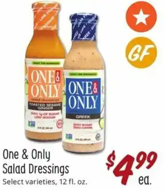 Sprouts Farmers Market One & Only Salad Dressing offer