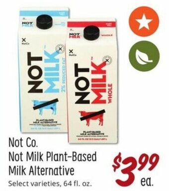 Sprouts Farmers Market Not Co. Not Milk Plant-Based Milk Alternative offer